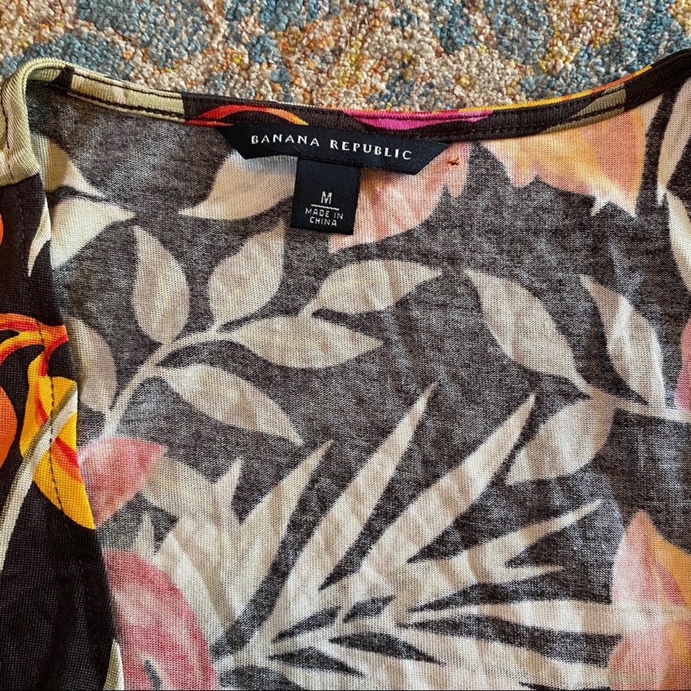 Banana Republic Silk Cotton Tropical Wrap Dress - Picture 4 of 5